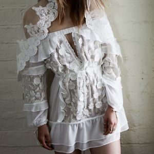 SOLD For Love & Lemons Carolina offshoulder dress
